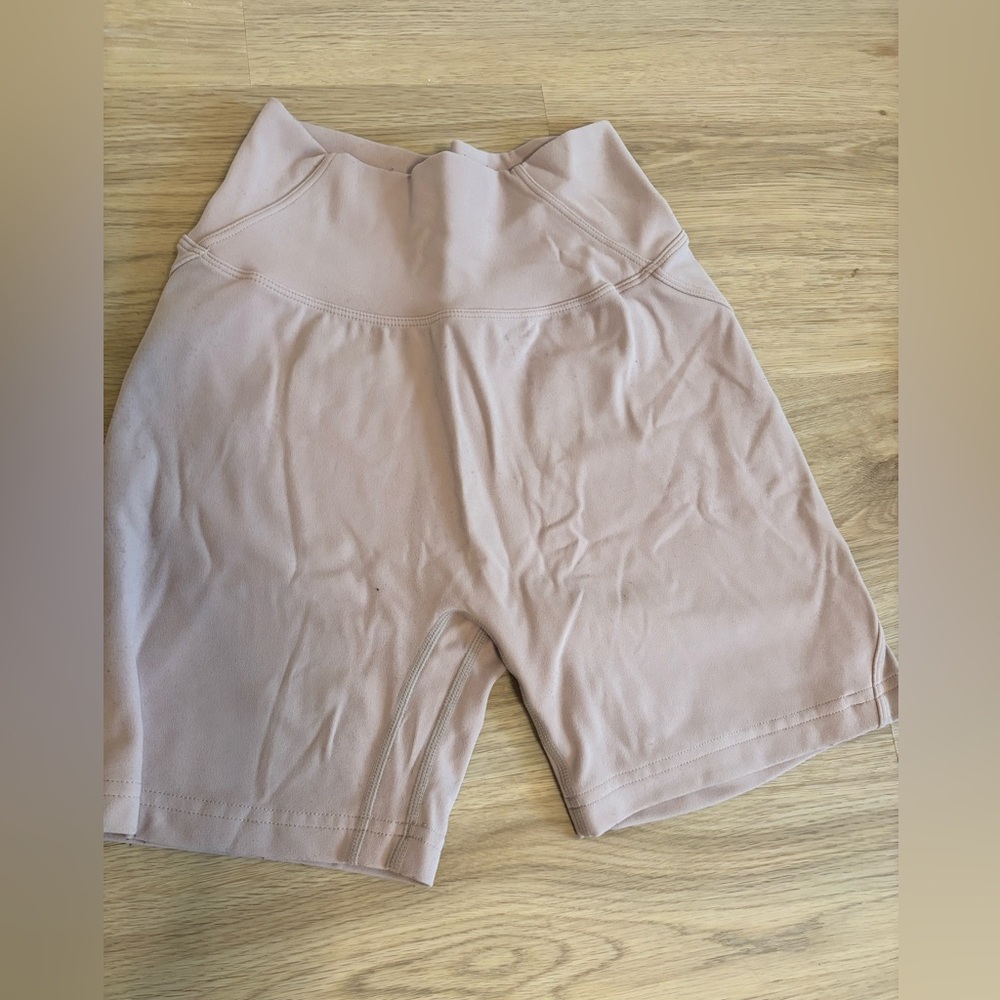 Alphalete Mauve High-Rise Bike Shorts